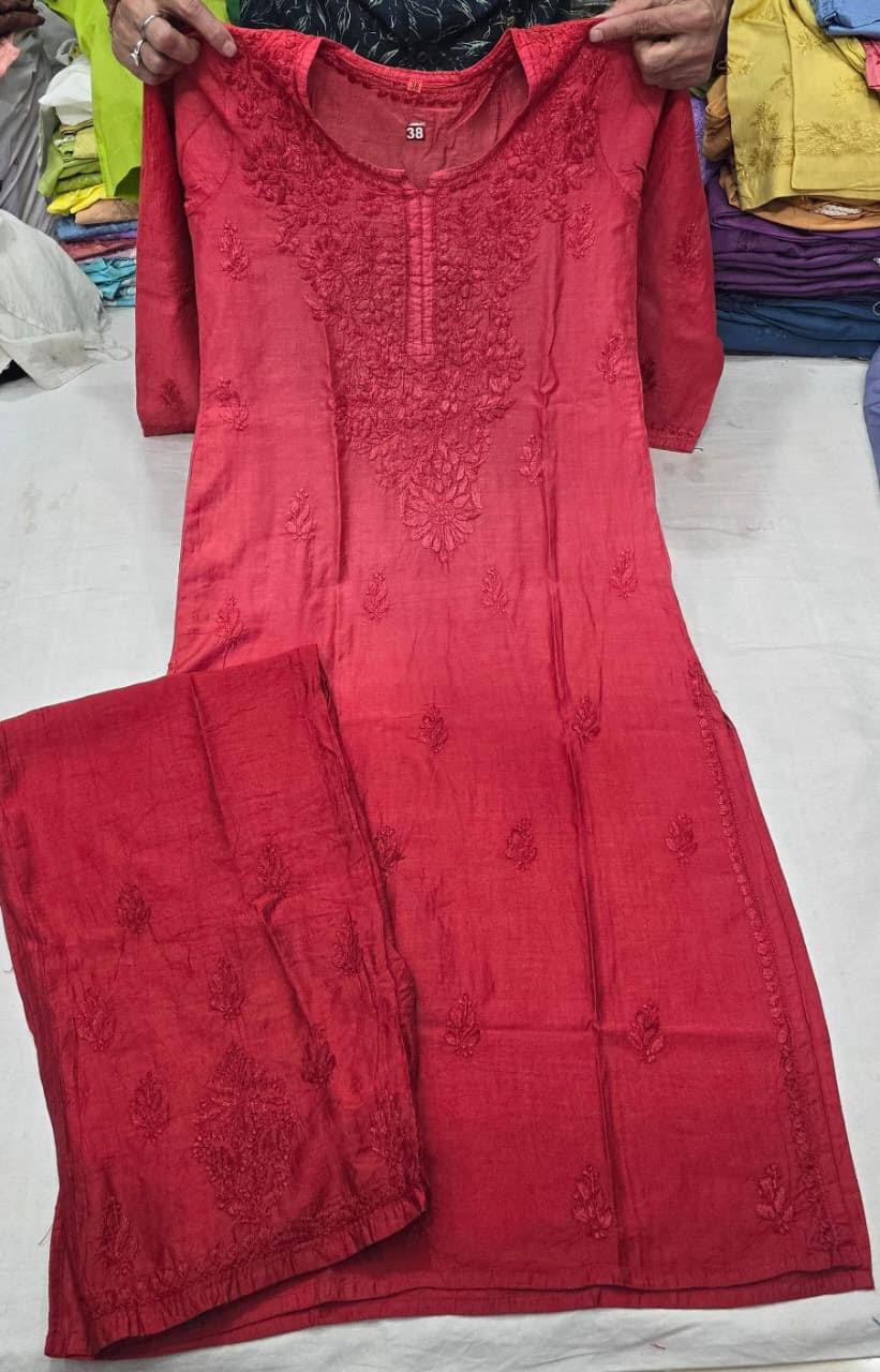 CORRON CHANDARI BRIGHT COLORS GALA BUTI KURTI PLAZOO SET product image