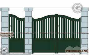 These entry gates have a fun splash of color that really makes them stand out! Main Gate Design Ideas With Latest Indian Style Home Gates Collections