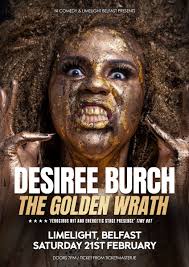 😂 American storyteller and comedian Desiree Burch (@destheray) brings 'The  Golden Wrath' stand-up tour to @LimelightNI, Belfast