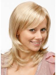 Shoulder Length Cute Light Blonde Human Hair Ladies Wigs Best Wigs Online Sale Rewigs Com