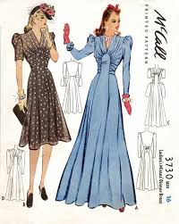 1940s 40s Pattern Misses Women S Evening Gown Or Day Dress 1940s Dress Pattern Evening Dresses Vintage Vintage Outfits