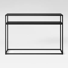 To clean, use damp cotton cloth to wipe clean. Glasgow Metal Console Table Black Project 62 Target