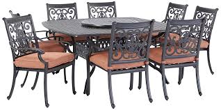 Cast Aluminum 10 Piece Dining Set With Seat Cushions Square Dining Tables Patio Furniture Sets Outdoor Dining Set