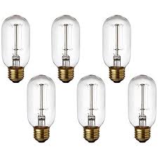 Clear Edison Style 60 Watt Standard T14 Light Bulb 6 Pack 35f79 Lamps Plus