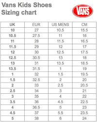 Size Chart Vans Japan Bedowntowndaytona Com