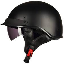 ilm motorcycle retro vintage half face helmet with sun