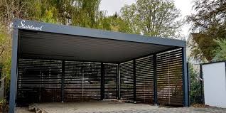 Doppel Carport Mit Gerateraum Metall Stahl Anthrazit Holz Stahlzart Carport Metall Carport Carport Stahl