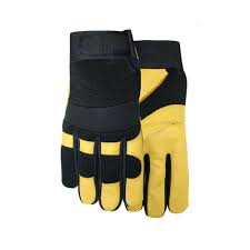 Midwest Quality Gloves Max Goatskin Glove Tan Black Gloves Waterproof Gloves Work Gloves