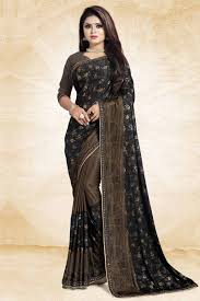 Here you can see the example of ral 8022 colour in ral charts. Buy Dark Brown And Black Art Silk Saree With Silk Blouse Online Sarv02010 Andaaz Fashion