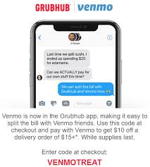 Grubhub gift card code 2021: Expired Grubhub 10 Off 15 With Venmo Code Venmotreat Works For Existing Users Doctor Of Credit