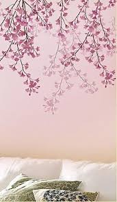 Weeping Cherry Wall Stencil Flower Wall Stencil Stencils Wall Wall Painting