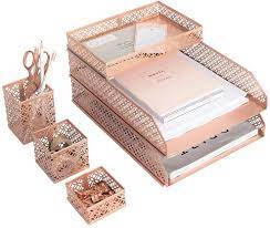 We did not find results for: Buy Blu Monaco Office Supplies Rose Gold Desk Accessories For Women 6 Piece Interlocking Stylish Desk Organizer Set Pen Cup 3 Accessory Trays 2 Letter Trays Rose Gold Paper Tray Holder Online In Indonesia