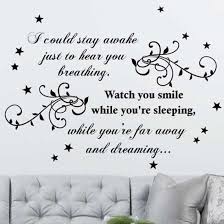 Your bedroom should be the coziest room in your house, so take it there with textile wall hanging. Jaf Graphics Large Aerosmith Breathing Quote Wall Art Song Sticker Bedroom Wall Sticker