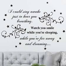 The quotes will upload persona on your living room wall decor. Jaf Graphics Large Aerosmith Breathing Quote Wall Art Song Sticker Bedroom Wall Sticker