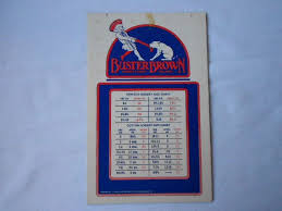 Vintage Buster Brown Hosiery Size Chart By Theartifactattic