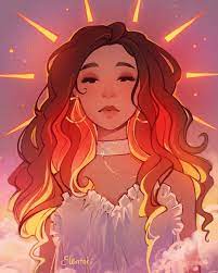 Katie On Instagram Sol Sunset Hair This Time Really Having Fun Playing Around With Hair It S One Of My Favorite T Manga Cute Sunset Hair Drawings