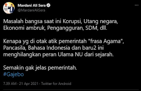 Jne diduga hina nu jne diduga hina nu : Soroti Kontroversi Kemendikbud Mardani Ali Sera Pemerintah Nggak Jelas Berita Hits