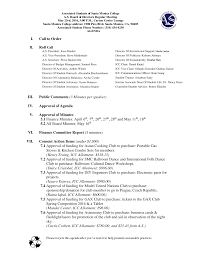 I. Call to Order III. Public Comments (3 Minutes per speaker) IV. Approval  of Agenda V. Approval of Minutes 5.1 Finance Minutes