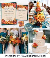 Pumpkin and sage green look great together and make for an idyllic autumnal wedding. Dark Teal And Burnt Orange Wedding Invitations Novocom Top