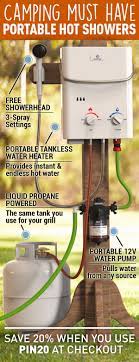 A Camping Must Have Water Heater Camping Shower Tankless Water Heater