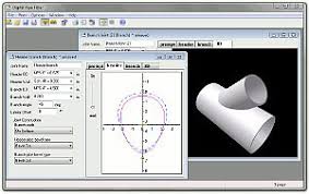 Because the 2 sides of the template are exact opposites, if you can fit half of a large template completely on a page, you can mark half (180°) of the pipe, then reverse (flip) the half template to mark the other side. Digital Pipe Fitter Software Make Pipe Cutting Templates Digital Pipe Fitter