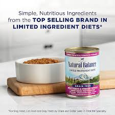 Generally, i review the label; Natural Balance Limited Ingredient Diets Dog Food Grain Free Sweet Potato Venison Dog Canned Food Petsmart