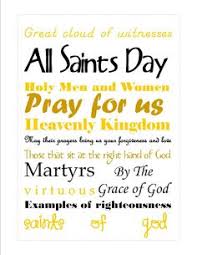 Ready for a 'question of the day'? All Saints Day Party A Catholic Feast Day For All The Saints