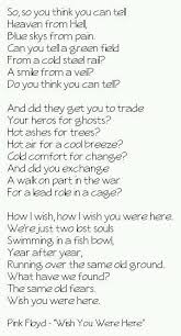 Is It Hot In Here Or Is It Just Me Song Lyrics Wish You Were Here Pink Floyd Music Lyrics Music Quotes Song Lyrics