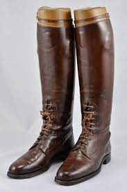 Officer S Ww1 Or Later Tan Leather Field Riding Boots With Wooden Trees Mens Riding Boots Boots Riding Boots