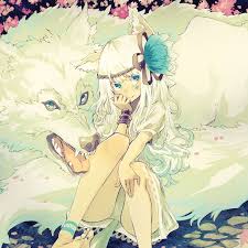 We have a massive amount of hd images that will make your computer or smartphone. Girl With Blue Eyes And White Wolf By Ochakai Shinya On Danbooru Us Anime Wolf Girl Anime Anime Wolf