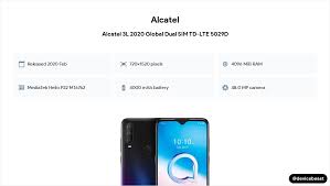 Alcatel 3L 2020 Global Dual SIM TD-LTE ...