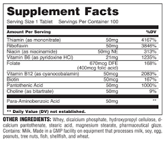 There are potential side effects when taking vitamin b complex supplements. Vitamin B Complex Universal Nutrition Energy Metabolism