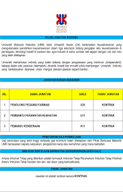 Maybe you would like to learn more about one of these? Jawatan Kosong Bukan Akademik Di Universiti Malaysia Kelantan