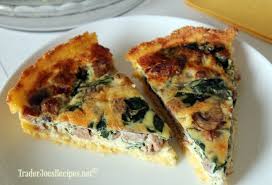 Spinach Sausage Mushroom Quiche With Polenta Crust Http Traderjoesrecipes Net Spinach Sausage Mushroom Quiche Wi Recipes Brunch Recipes Cooking Recipes