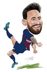 Lionel messi, 33, from argentina fc barcelona, since 2005 right winger market value: Pin On Football Caricatures