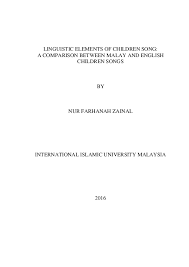 Anyone interested in an english conversation. Pdf Linguistic Elements Of Children Song A Comparison Between Malay And English Children Songs Nur Farhanah Zainal Academia Edu