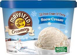 Snow Cream Mayfield Creamery Snow Cream Mayfield Ice Cream Fresh Cream