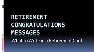 Jul 16, 2018 · congratulations messages: Retirement Wishes And Messages What To Write In A Card Video Dailymotion