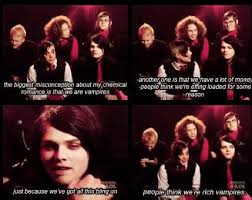 Would you destroy something perfect in order to make it beautiful gerard way. My Chemical Romance Either Or Interview Funny My Chemical Romance Emo Band Memes Band Humor