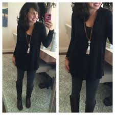 Let S Talk Tunics Sheaffer Told Me To Black Tunic Outfit Womens Tunics Tunics With Leggings