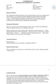 Wisc V Report Template School Psychology Resources School Psychologist Report Template
