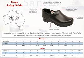 Sanita Size Guide Sanita Wellness Footwear