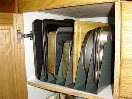Start the new year fresh and get organized with this magnetic cookie sheet organizer. Vertical Baking Pan Storage The Organized Wife