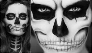 Black And White Halloween Pictures Halloween Face Painting Idea Women Skull Black White Face Painting Halloween Halloween Skull Makeup Cool Halloween Makeup