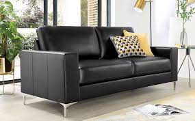 Baltimore Black Leather 3 Seater Sofa Furniture Choice Sofa Sofa Furniture Seater Sofa