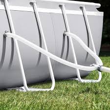 Amazon Com Intex 16 5ft X 9ft X 48in Oval Prism Frame Pool Set Light Grey Garden Outdoor Rectangular Pool Intex Oval Pool