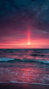 Tap And Get The Free App Landscapes Beautiful Sunrise Red Beach Clouds Ray Of Light Waves Summer Morning Hd Iphone 6 Plus Wallpaper Phone Wallpaper Pictures