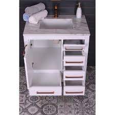 Eviva's best selling bathroom vanity, the acclaim, is now available in sizes 24, 28, or 30 inches to match your unique small bathroom. Grove 30 Inch White Bathroom Vanity