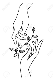 How to draw two hands holding each other || realistic hand drawing tutorial :hi guys! Two Hands Holding Floral Plant With Leaves Boho Illustration Royalty Free Cliparts Vectors And Stock Illustration Image 141396719