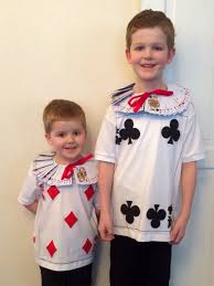 The cards were made out of pillowcases and felt, and i made the buckets out of cardboard and duct tape. World Book Day Alice In Wonderland Playing Cards Costume Dress Up Alice In Wonderland Fancy Dress Card Costume Fancy Dress Costumes